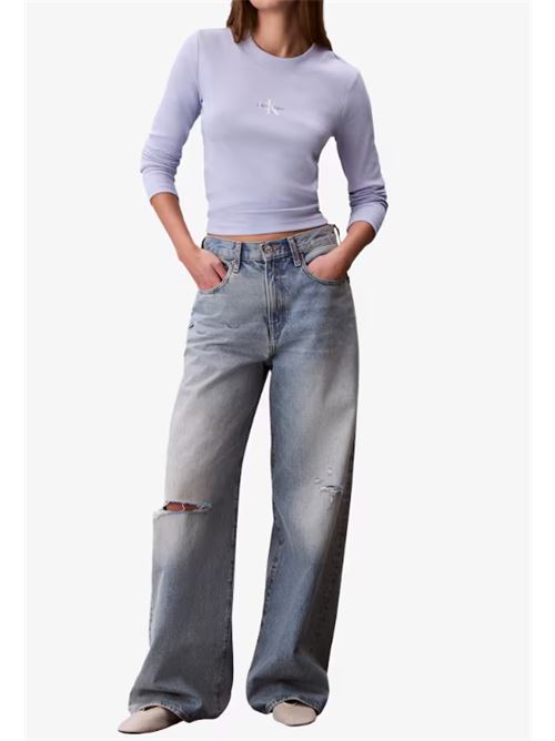 a ls monogram baby tee CALVIN KLEIN JEANS | LV047A803GTKF